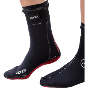 2024 Zone3 Neoprene Heat-Tech Warmth Socks NA18UHTS101 - Black / Red